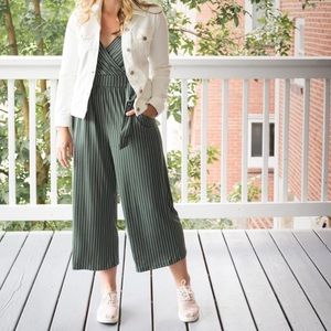 Kaileigh striped jumpsuit in black